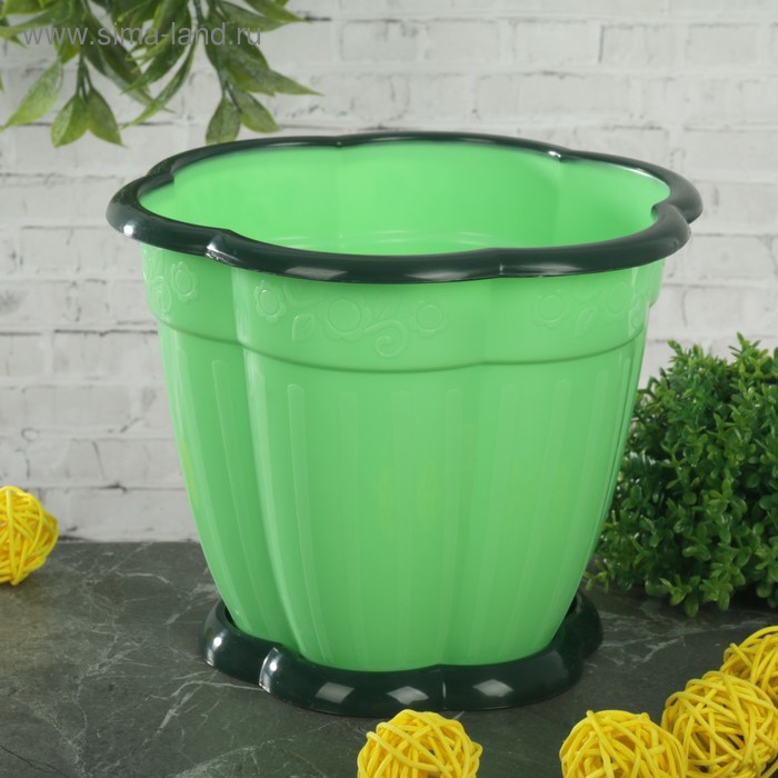 Горшок с поддоном «Восторг», 1,5 л, цвет зелёный
Горшок с поддоном «Восторг», 1,5 л, цвет зелёный