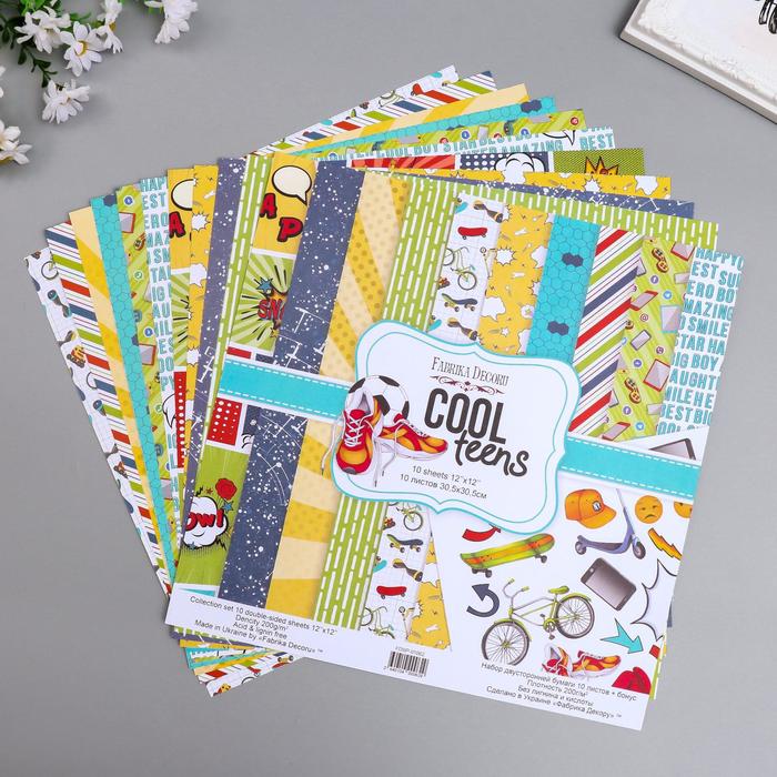 Набор бумаги для скрапбукинга "Cool Teens " 10 листов, 30,5х30,5 см
Набор бумаги для скрапбукинга "Cool Teens " 10 листов, 30,5х30,5 см