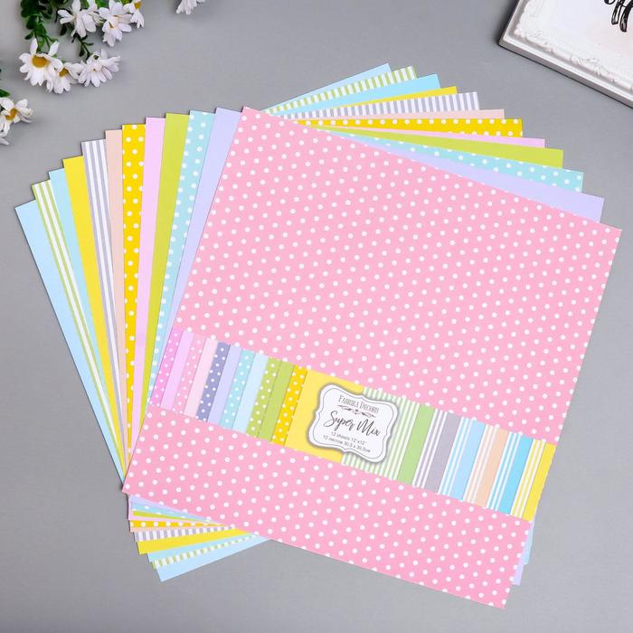 Набор бумаги для скрапбукинга "Super Mix " 12 листов, 30,5х30,5 см
Набор бумаги для скрапбукинга "Super Mix " 12 листов, 30,5х30,5 см