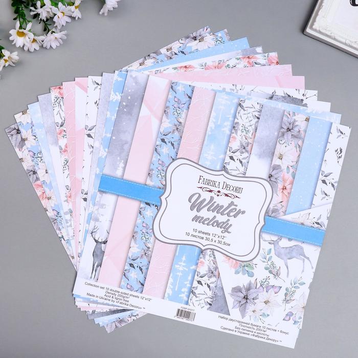 Набор бумаги для скрапбукинга "Winter melody " 10 листов, 30,5х30,5 см
Набор бумаги для скрапбукинга "Winter melody " 10 листов, 30,5х30,5 см