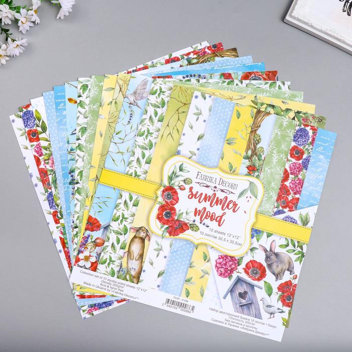 Набор бумаги для скрапбукинга "Summer mood " 10 листов, 30,5х30,5 см
Набор бумаги для скрапбукинга "Summer mood " 10 листов, 30,5х30,5 см
