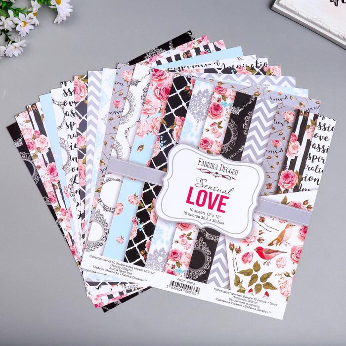Набор бумаги для скрапбукинга "Sensual Love " 10 листов, 30,5х30,5 см
Набор бумаги для скрапбукинга "Sensual Love " 10 листов, 30,5х30,5 см