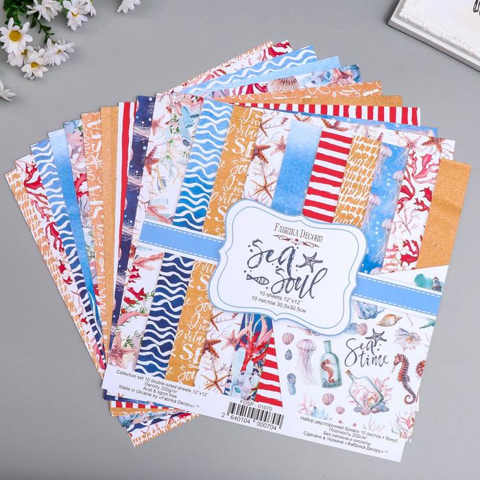 Набор бумаги для скрапбукинга "Sea soul " 10 листов, 30,5х30,5 см
Набор бумаги для скрапбукинга "Sea soul " 10 листов, 30,5х30,5 см
