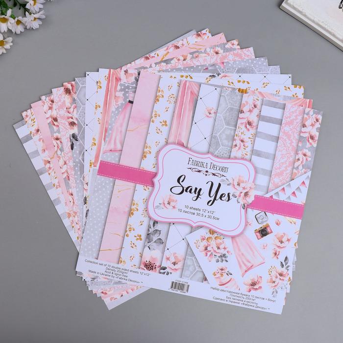 Набор бумаги для скрапбукинга "Say Yes " 10 листов, 30,5х30,5 см
Набор бумаги для скрапбукинга "Say Yes " 10 листов, 30,5х30,5 см