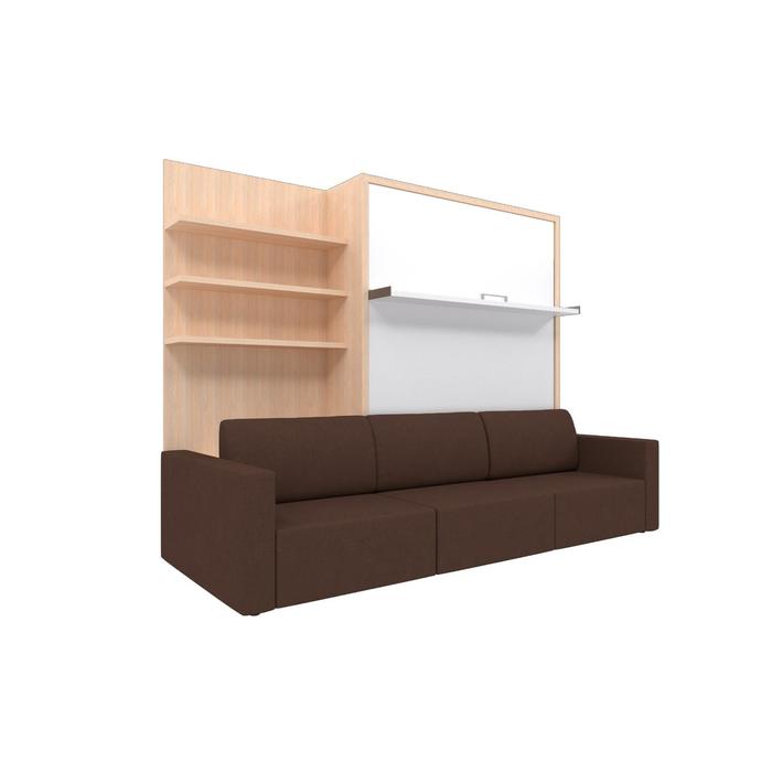 Комплект-трансформер с полкой Ника Кровать 1400х2000 + диван коричневый/дуб 
Комплект-трансформер с полкой Ника Кровать 1400х2000 + диван коричневый/дуб