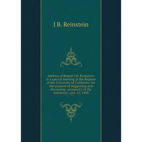 Книга Address of Regent J.B. Reinstein: at a special meeting of the Regents of the University of California for the purpose of suggesting and discussi
Книга Address of Regent J.B. Reinstein: at a special meeting of the Regents of the University of California for the purpose of suggesting and discussi