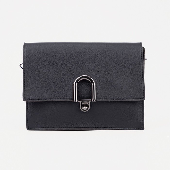 Сумка-мессенджер на клапане, цвет чёрный 
Сумка-мессенджер на клапане, цвет чёрный