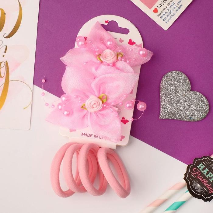 Набор для волос "Очаровашка" (2 зажима, 4 резинки) жемчужная роза
Набор для волос "Очаровашка" (2 зажима, 4 резинки) жемчужная роза