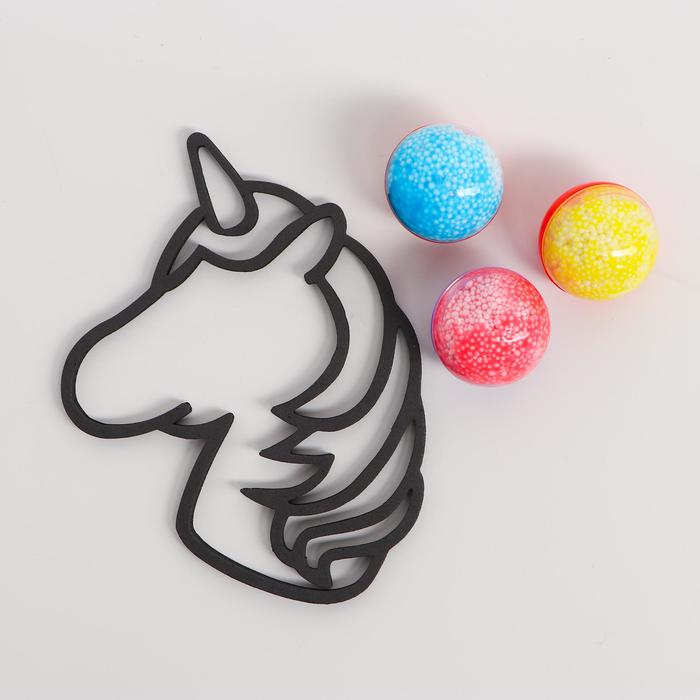 фото Набор с трафаретным пластилином «залипайка» 40 г, единорог