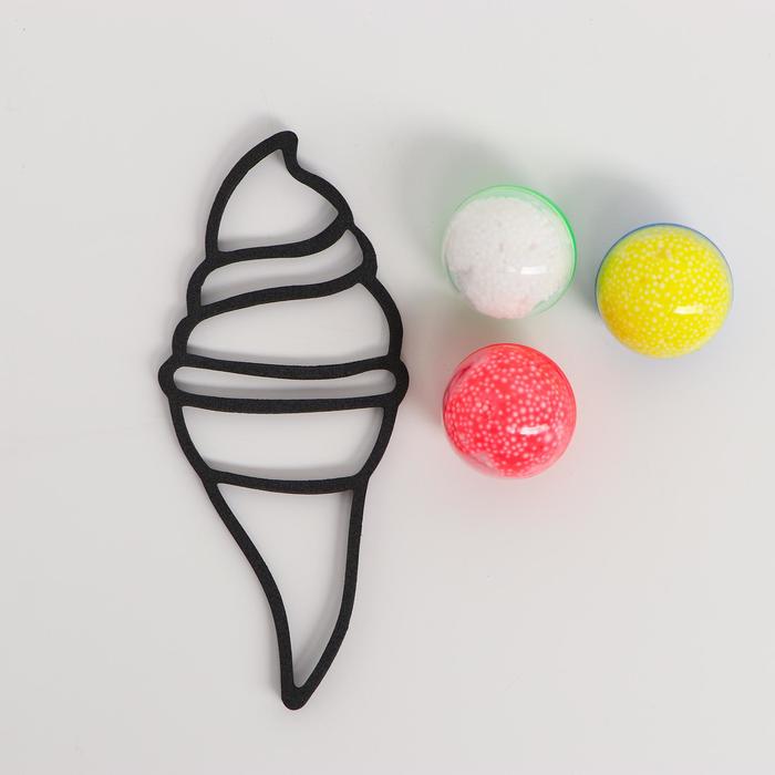 фото Набор с трафаретным пластилином «залипайка» 40 г, мороженое