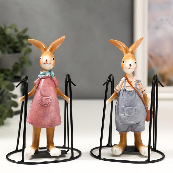 Сувенир полистоун "Зайка в сарафане/Зайчик в комбинезоне на качельке" МИКС 16,5х10х7 см
Сувенир полистоун "Зайка в сарафане/Зайчик в комбинезоне на качельке" МИКС 16,5х10х7 см