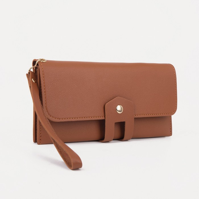 Кошелёк на кнопке, цвет коричневый
Кошелёк на кнопке, цвет коричневый