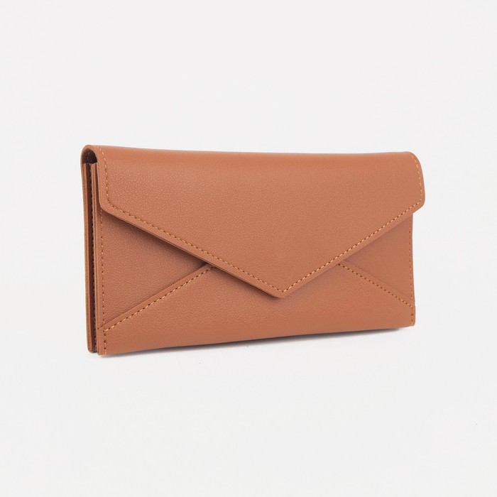 Кошелёк на кнопке, цвет коричневый 
Кошелёк на кнопке, цвет коричневый