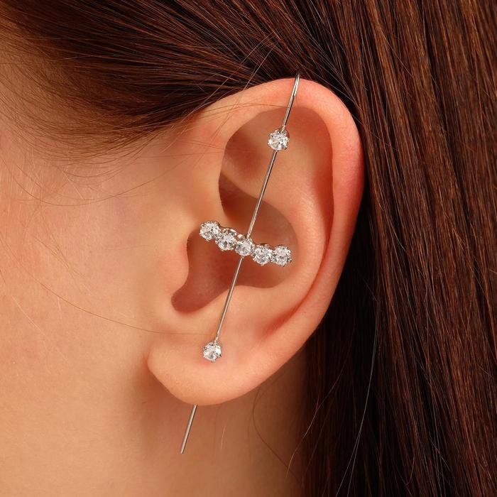 Серьга "Каффа" булавка, стразы, цвет белый в серебре
Серьга "Каффа" булавка, стразы, цвет белый в серебре