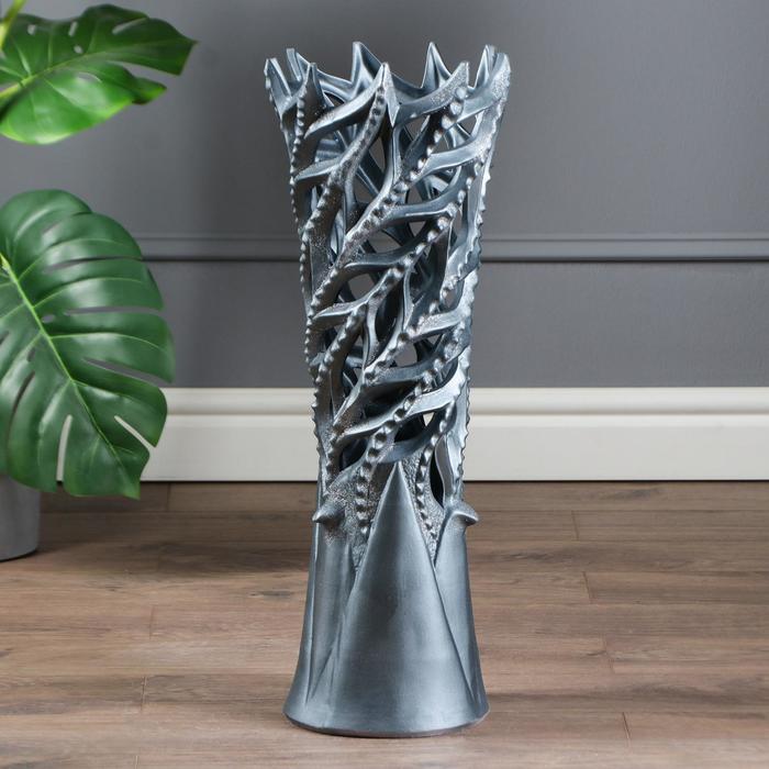 Ваза напольная "Лабрют", напыление серебро, 58 см, керамика
Ваза напольная "Лабрют", напыление серебро, 58 см, керамика