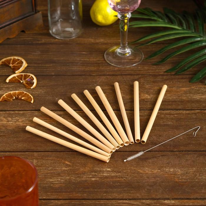 Трубочки для коктейля 10 шт 15х10х1 см бамбук
Трубочки для коктейля 10 шт 15х10х1 см бамбук