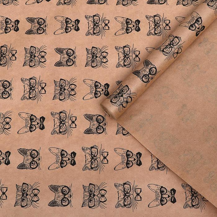 Бумага упаковочная крафт "Коты", 0,7 х 10 м, 50 г/м²
Бумага упаковочная крафт "Коты", 0,7 х 10 м, 50 г/м²