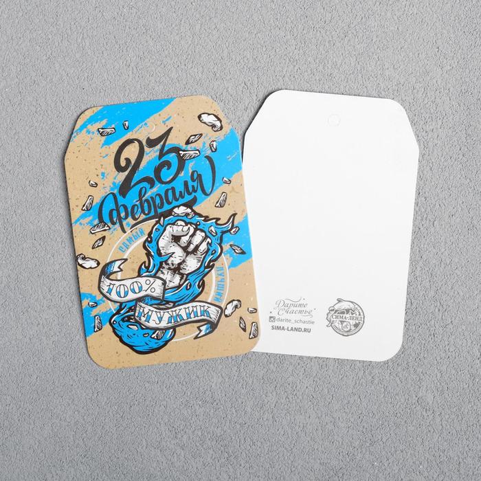 Открытка поздравительная «23 февраля», 100% мужик, 6 х 9см
Открытка поздравительная «23 февраля», 100% мужик, 6 х 9см