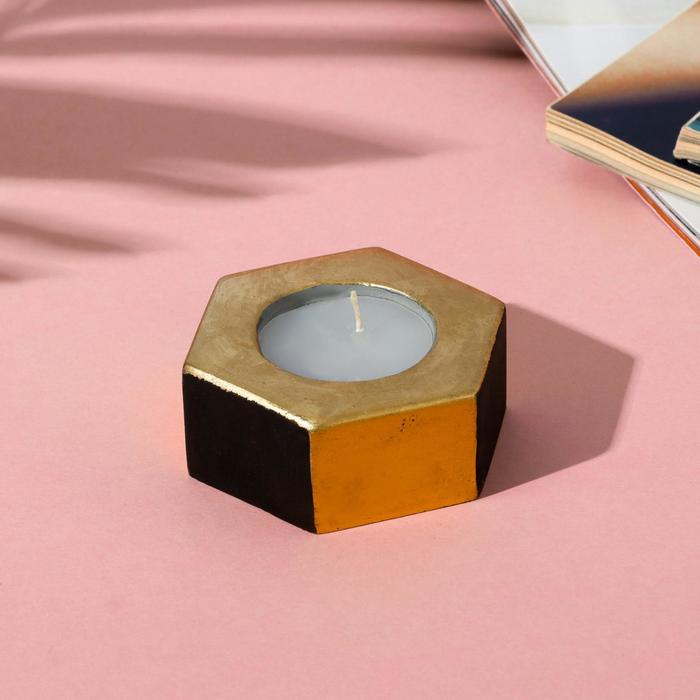 Свеча в подсвечнике (ручная работа) «Черный и золото»
Свеча в подсвечнике (ручная работа) «Черный и золото»