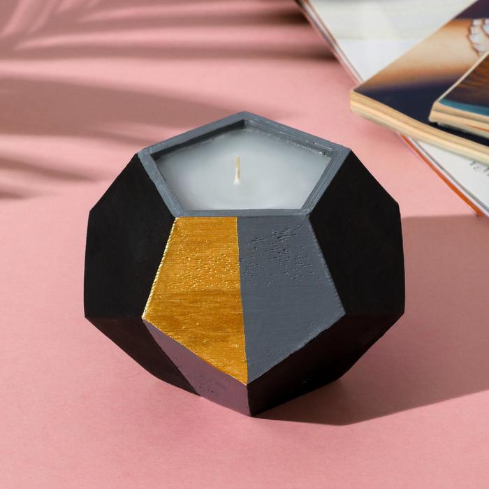 Свеча в подсвечнике (ручная работа) «Черный, серый и золото»
Свеча в подсвечнике (ручная работа) «Черный, серый и золото»