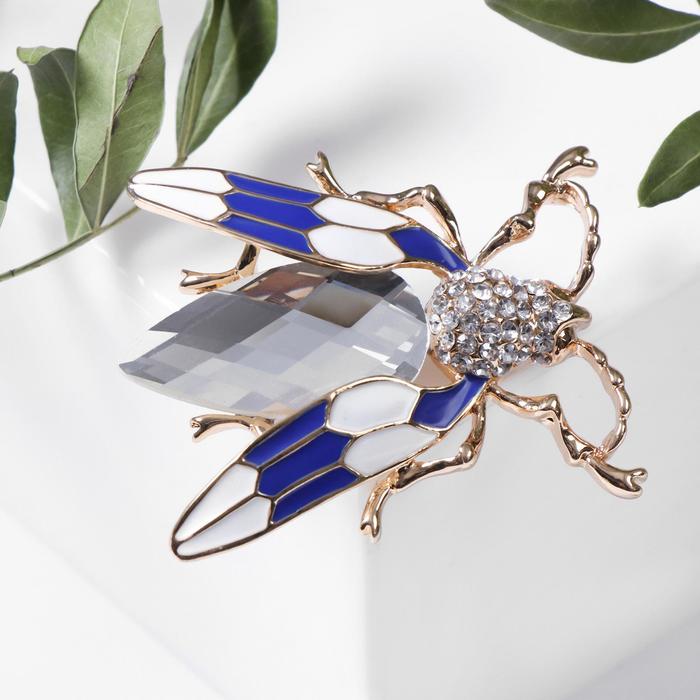 Брошь "Насекомое" коридалид, цвет бело-синий в золоте
Брошь "Насекомое" коридалид, цвет бело-синий в золоте