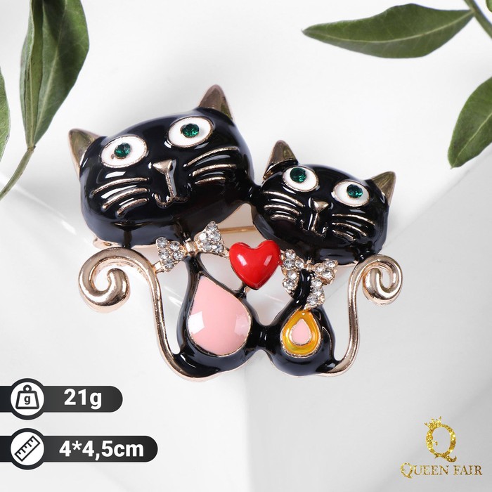Брошь "Котики" пара, цветная в золоте
Брошь "Котики" пара, цветная в золоте