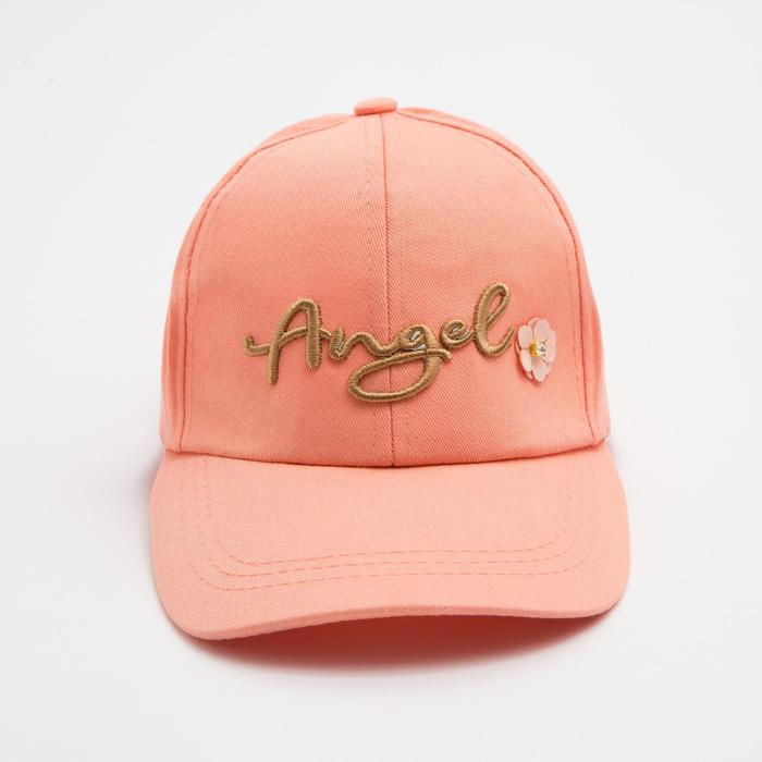 фото Бейсболка для девочек minaku,цв.персиковый,р-р 52 см