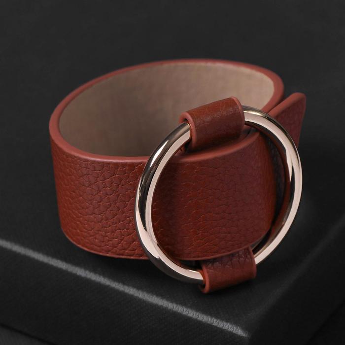 Браслет кожа "Помпеи" захват, цвет коричневый в золоте, 24 см
Браслет кожа "Помпеи" захват, цвет коричневый в золоте, 24 см