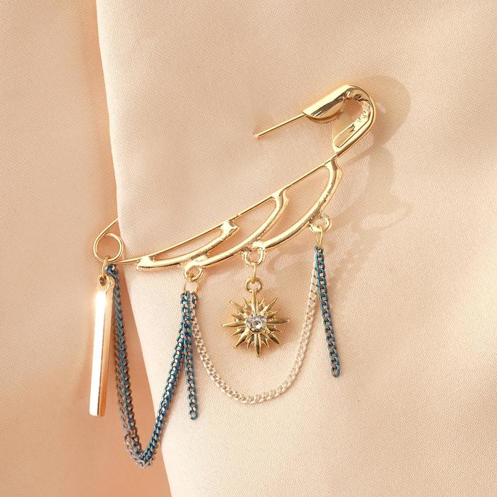 Булавка с цепочками "Солнце", 6см, цвет бело-синий в золоте
Булавка с цепочками "Солнце", 6см, цвет бело-синий в золоте