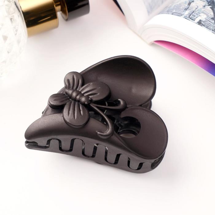 Краб для волос "Классик" бабочка лепестки, 6х4 см, чёрный 
Краб для волос "Классик" бабочка лепестки, 6х4 см, чёрный