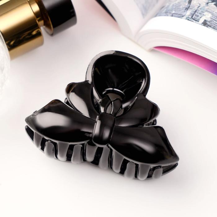 Краб для волос "Классик" бантик хвостики, 6х4 см, чёрный 
Краб для волос "Классик" бантик хвостики, 6х4 см, чёрный