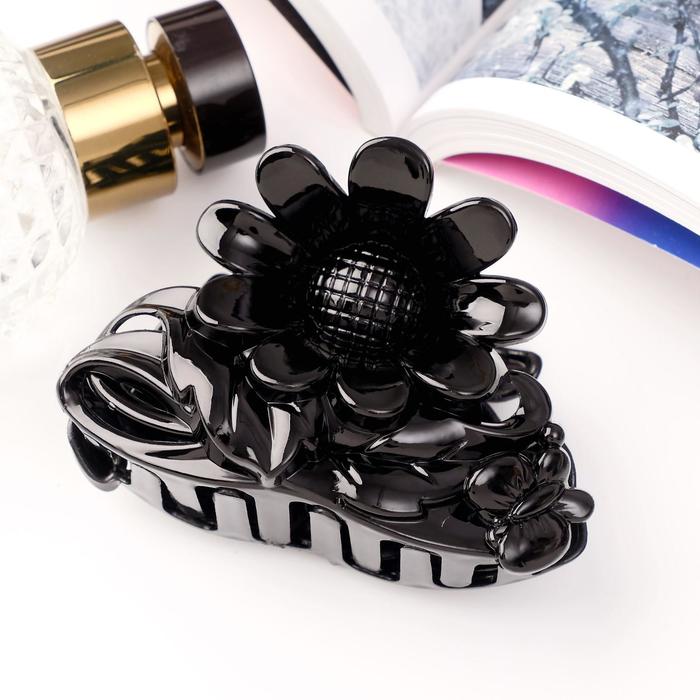 Краб для волос "Классик" подсолнух, 8х5,5 см, чёрный
Краб для волос "Классик" подсолнух, 8х5,5 см, чёрный