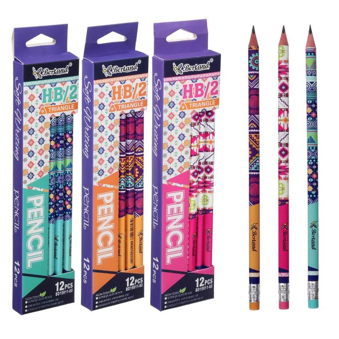 Карандаш чернографитный твёрдость НВ с ластиком, корпус с рисунком МИКС, трехгранный (штрихкод на штуке) 
Карандаш чернографитный твёрдость НВ с ластиком, корпус с рисунком МИКС, трехгранный (штрихкод на штуке)