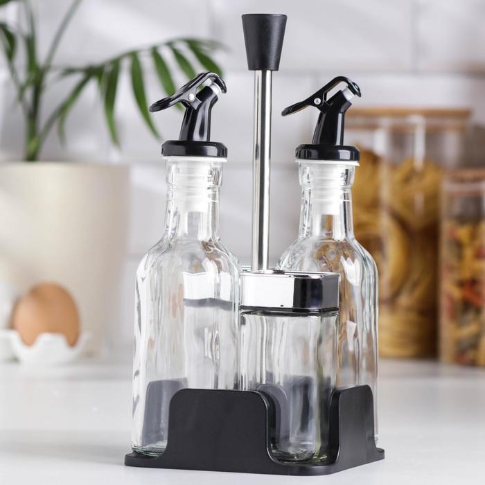 Набор для специй «Элегант», 4 шт, солонка 100 мл, бутыль 160 мл, цвет крышки серебро
Набор для специй «Элегант», 4 шт, солонка 100 мл, бутыль 160 мл, цвет крышки серебро