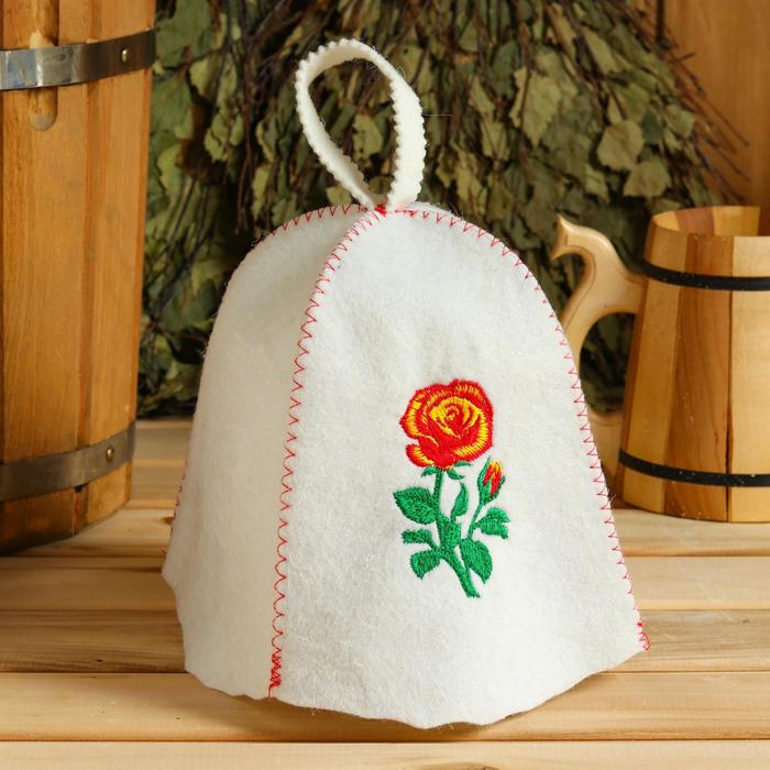 Шапка для бани и сауны с вышивкой "РОЗА"
Шапка для бани и сауны с вышивкой "РОЗА"