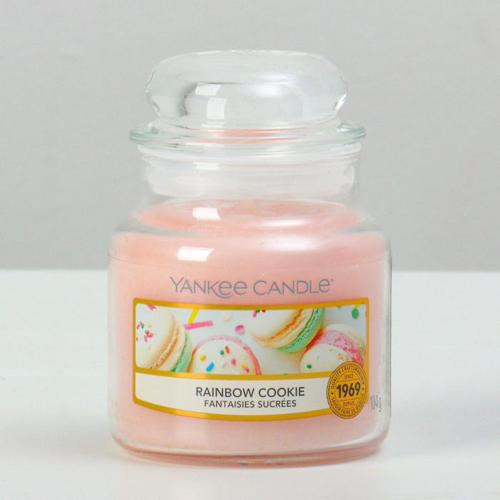 Свеча ароматическая в банке Радужное печенье Rainbow cookiei, 104гр, 25-45 ч
Свеча ароматическая в банке Радужное печенье Rainbow cookiei, 104гр, 25-45 ч