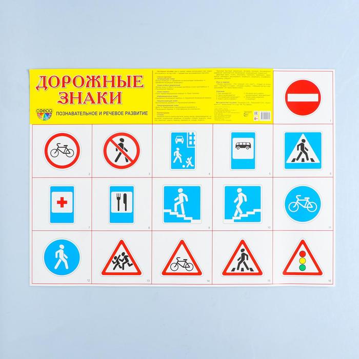 Демонстрационный плакат "Дорожные знаки" А2
Демонстрационный плакат "Дорожные знаки" А2