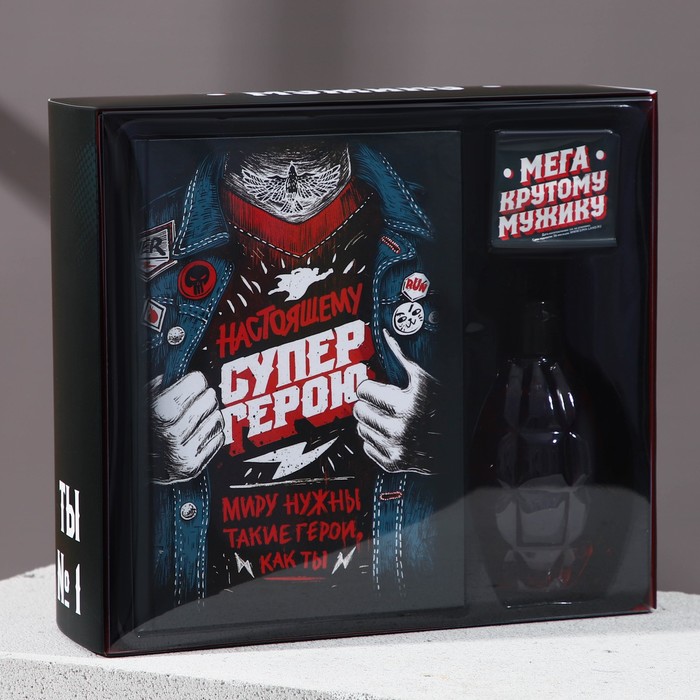 Набор "Супер герою": гель для душа во флаконе граната, 250 мл, цитрус; ежедневник, А5, 80 л; мыло
Набор "Супер герою": гель для душа во флаконе граната, 250 мл, цитрус; ежедневник, А5, 80 л; мыло