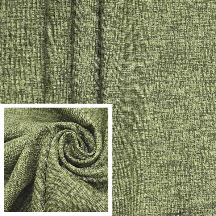 фото Штора портьерная, размер 200х270 см, блэкаут, лён, цвет зелёный №20