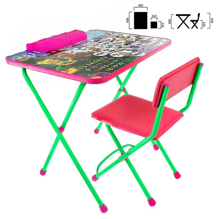 фото Набор детской мебели «дисней 2. феи: азбука»: стол, стул nika kids