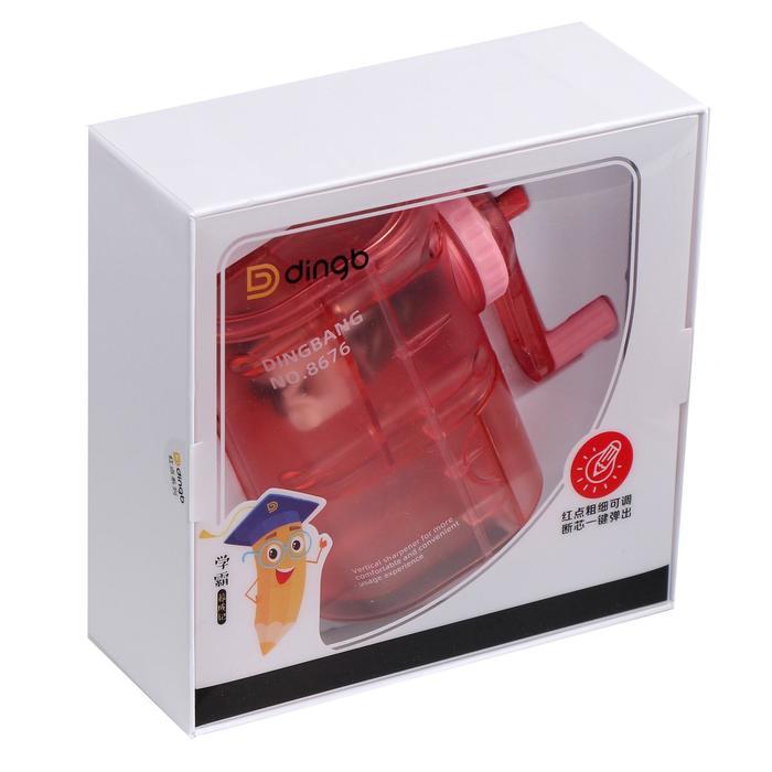 фото Точилка механическая с контейнером "классика", красная