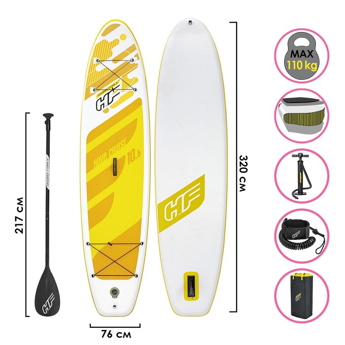 SUP-доска с набором Aqua Cruise, 320 x 76 x 12 см, 65348 Bestway
SUP-доска с набором Aqua Cruise, 320 x 76 x 12 см, 65348 Bestway