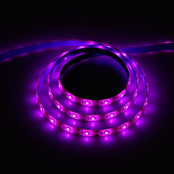 фото Фитолента светодиодная luazon, 5 в, smd5050, 1 м, ip65, 6.2 вт, 60 led/м, usb, мультиспектр. luazon lighting