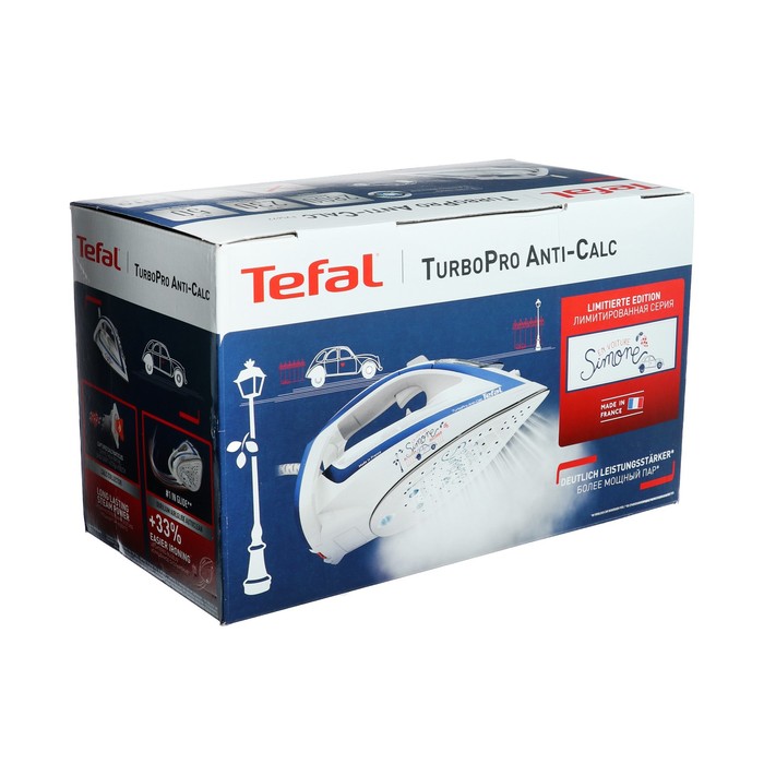 Утюг Tefal FV5677E0, 2800 Вт, керамическая подошва, 50 г/мин, 300 мл, бело-голубой
Утюг Tefal FV5677E0, 2800 Вт, керамическая подошва, 50 г/мин, 300 мл, бело-голубой