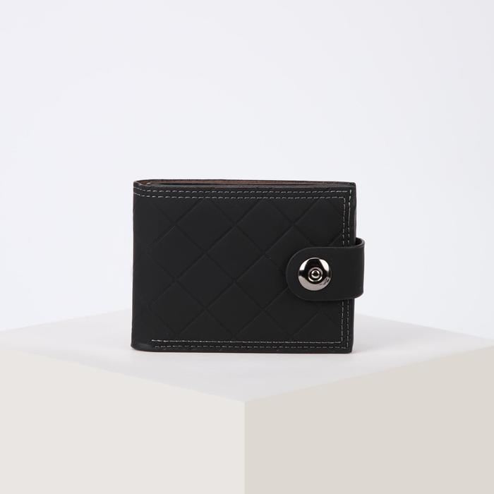 Портмоне на клапане, для купюр, для карт, цвет чёрный
Портмоне на клапане, для купюр, для карт, цвет чёрный