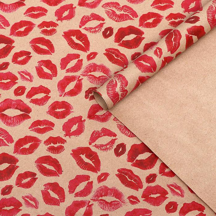 Бумага упаковочная крафт "Губы", 50 х 70 см
Бумага упаковочная крафт "Губы", 50 х 70 см