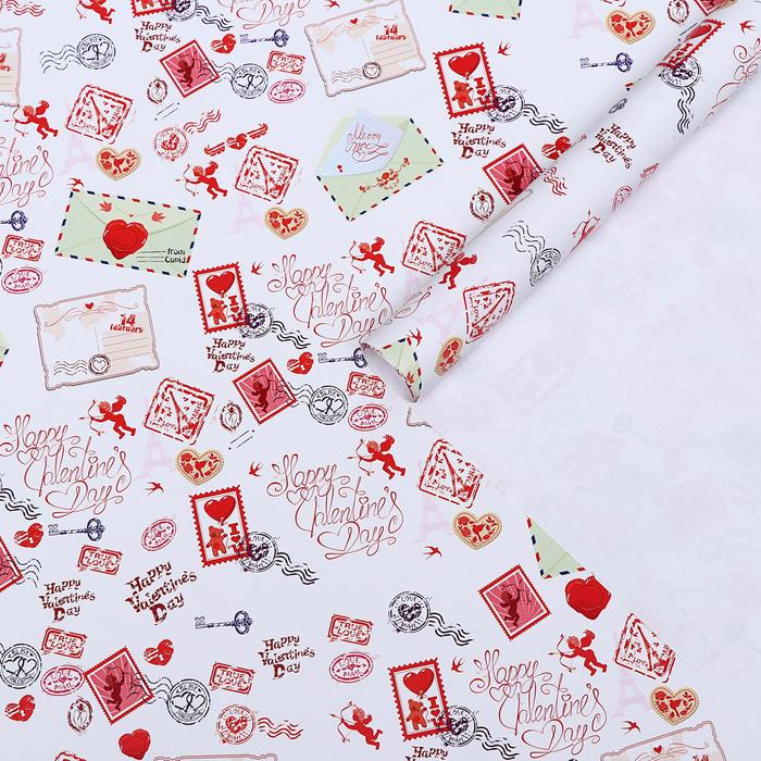 Бумага упаковочная глянцевая "Письмо счастья", 50 х 70 см 
Бумага упаковочная глянцевая "Письмо счастья", 50 х 70 см