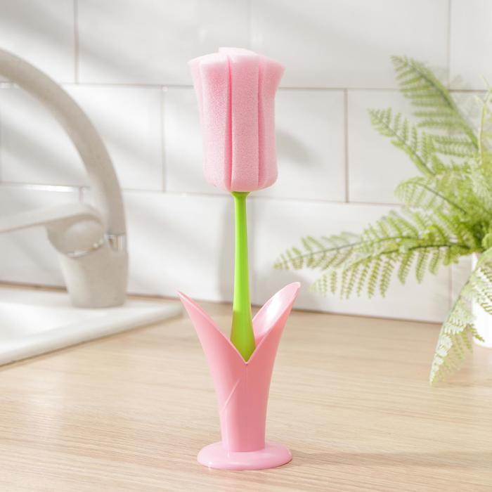 Ёршик для посуды поролоновый «Тюльпан», 24×6 см, на подставке, цвет МИКС
Ёршик для посуды поролоновый «Тюльпан», 24×6 см, на подставке, цвет МИКС