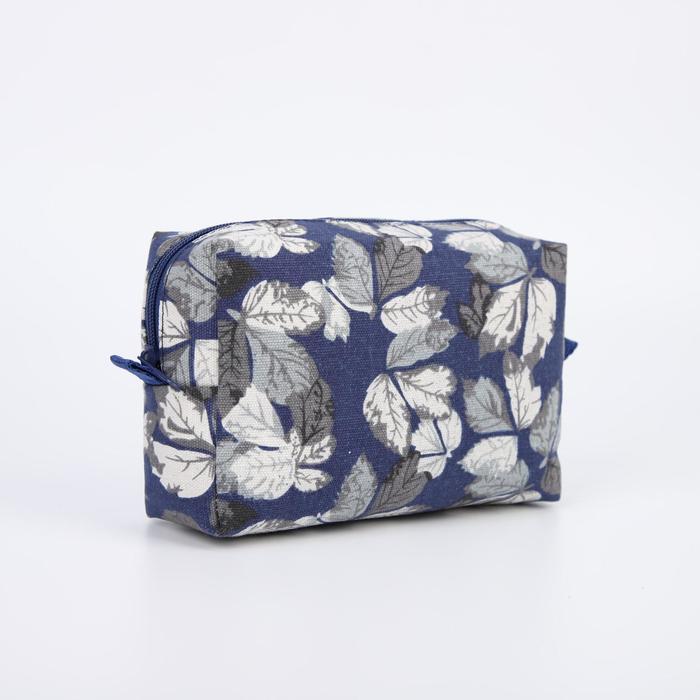 фото Косметичка дорожная, отдел на молнии, с подкладом, цвет синий