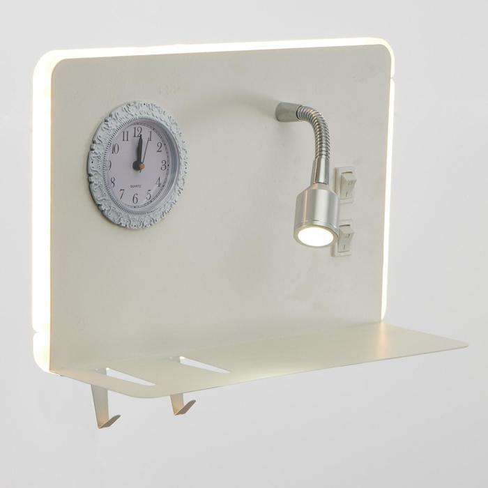 Бра с часами 86105/2 LED 7+1Вт белый 25x10x17 см
Бра с часами 86105/2 LED 7+1Вт белый 25x10x17 см